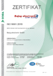 Zertifikat RZ 9001 2015 Bajog electronic GmbH